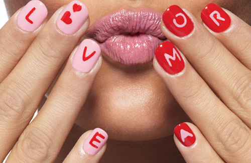 uñas de san valentin