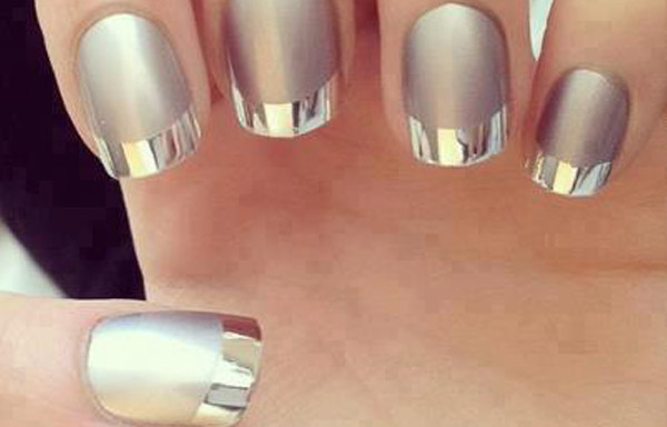 uñas de acrílico metalicas