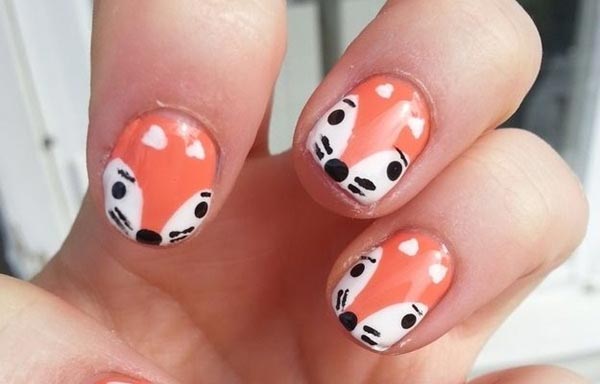 diseño de uñas cortas de zorro